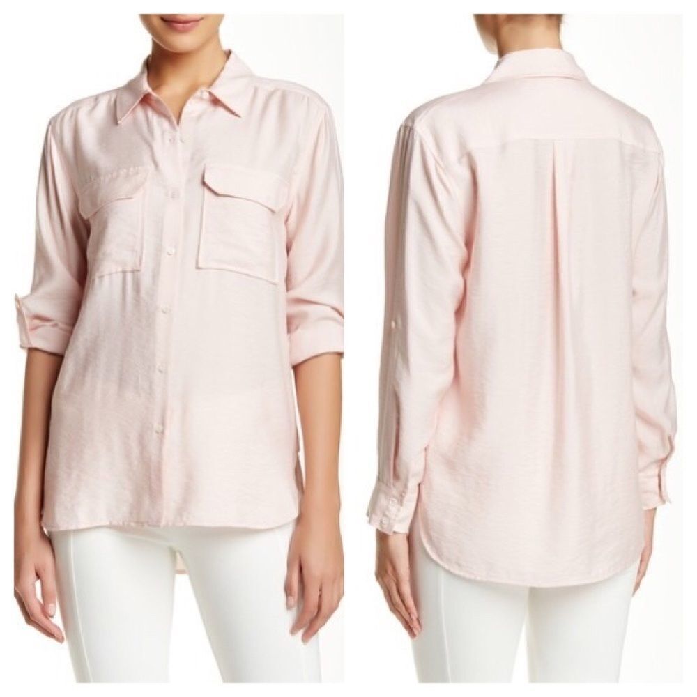 Vince Camuto Rumple Oversize Utility Shirt Size S